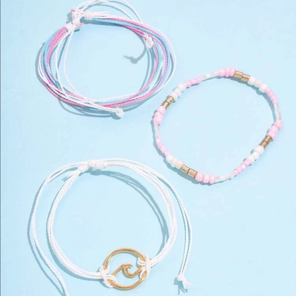 • Fallon • 3 Pc. Wave Anklet Set - Picture 3 of 4